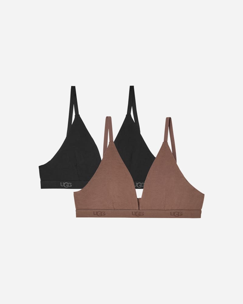 UGG Francis Bralette 2 Pack in Black And Allspice